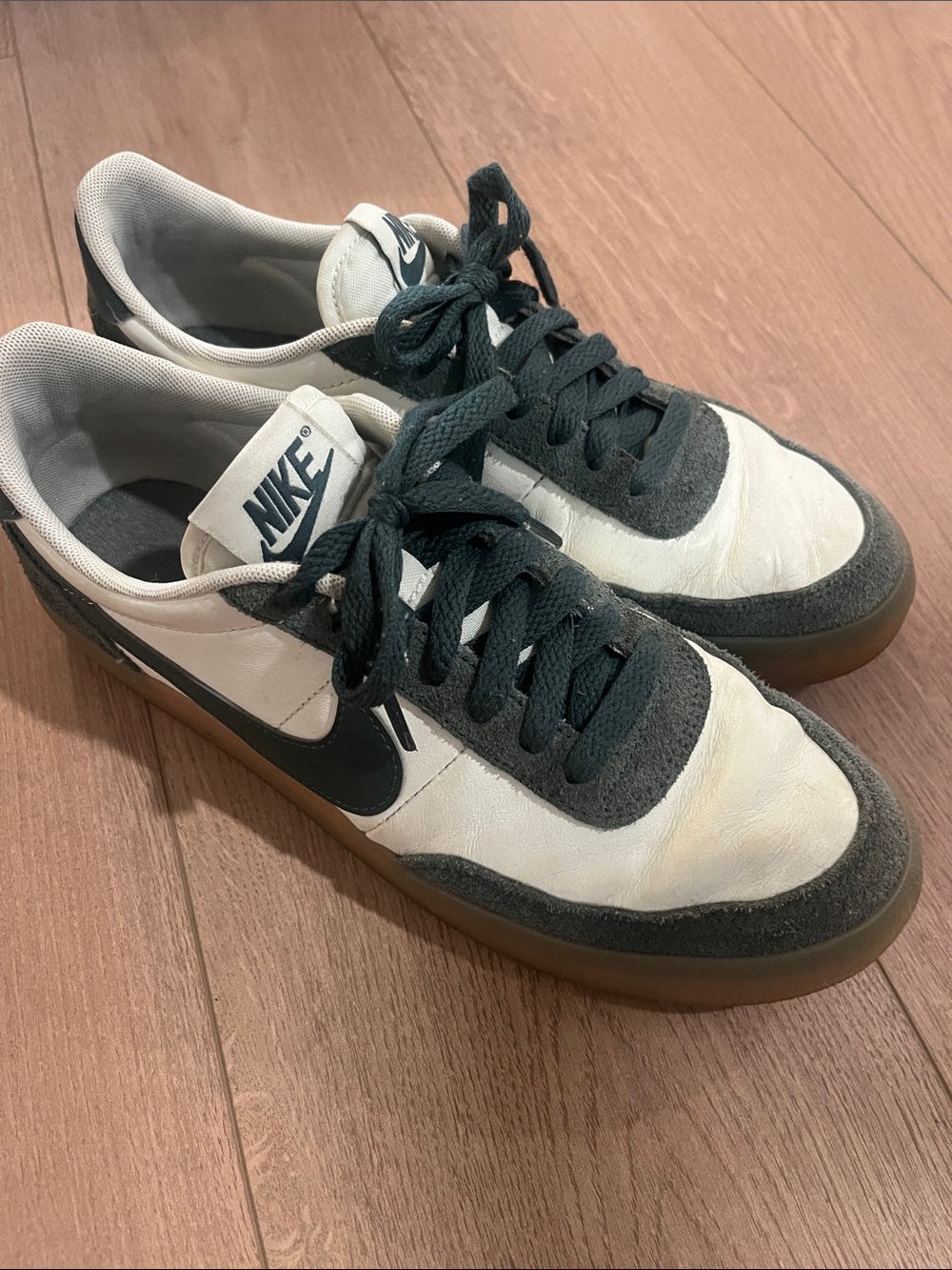 Nike Killshot 2 Low-Top Sneakers in White and Green with Gum Sole